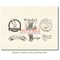 Deep Red Stamps Hand and Home Made Rubber Cling Stamp 4 x 2 inches